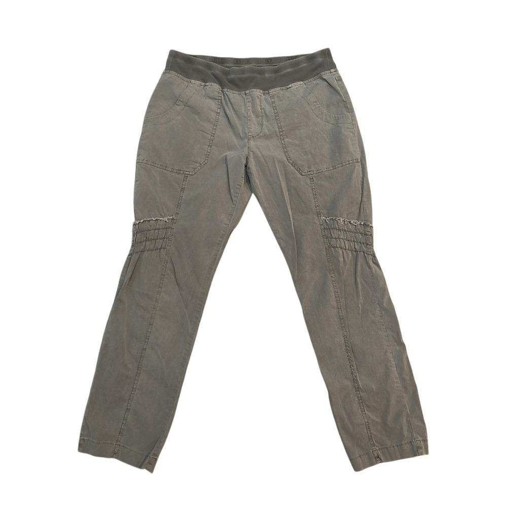 Wearables XCVI Gray Pants Stretch Cotton Pull On Utility Gorpcore Textured Small